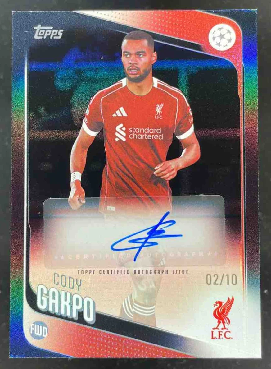 2025-26 Topps UEFA Club Competitions Black Foil #BA-CG Cody Gakpo Auto /10