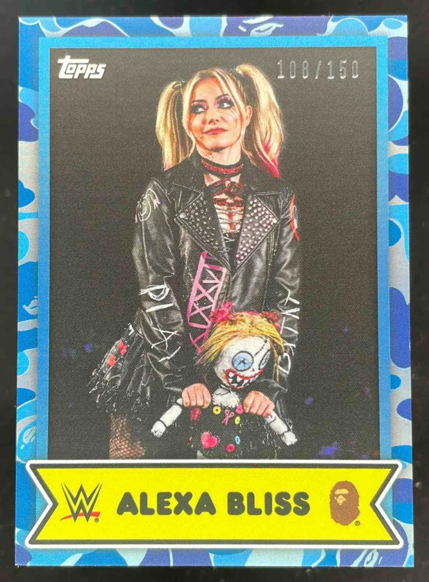 2025 Topps WWE x Bape Blue Camo #32 Alexa Bliss /150