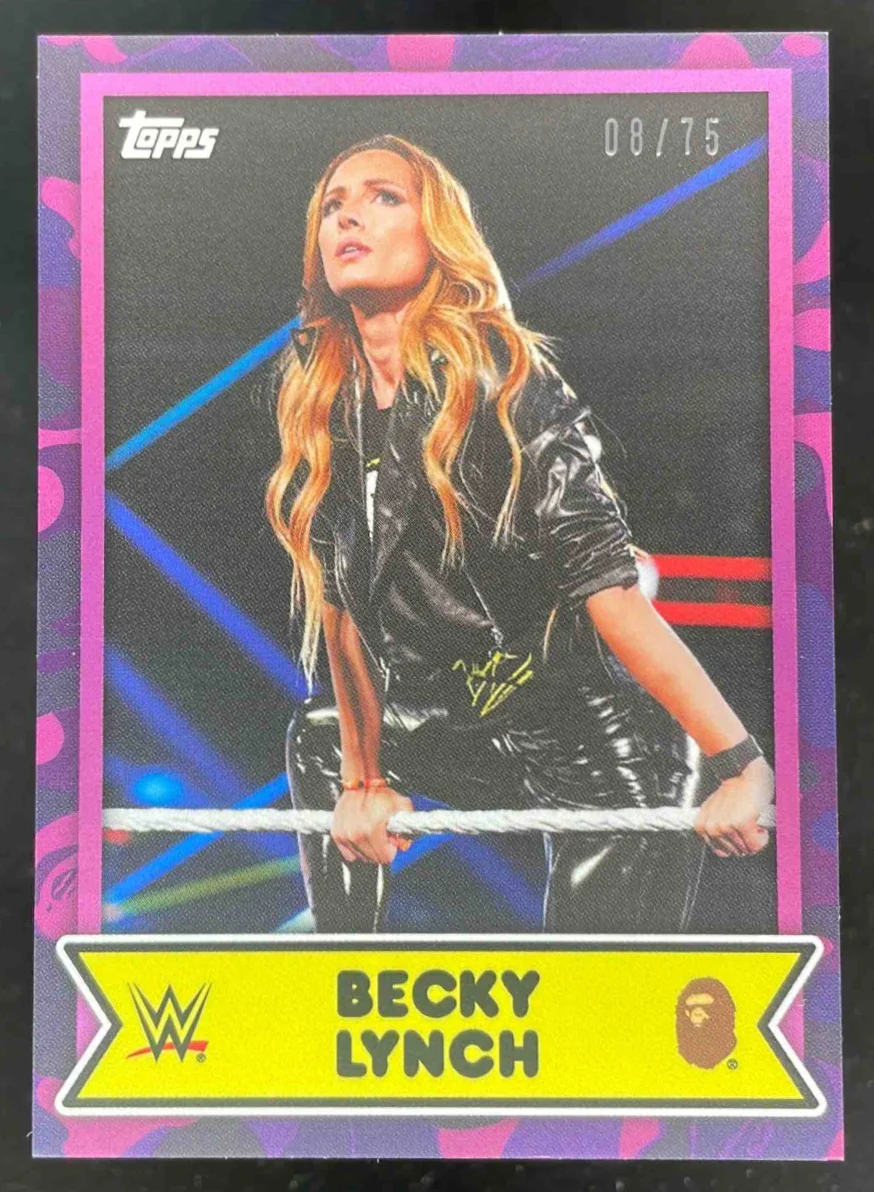 2025 Topps WWE x Bape Purple Camo #9 Becky Lynch /75