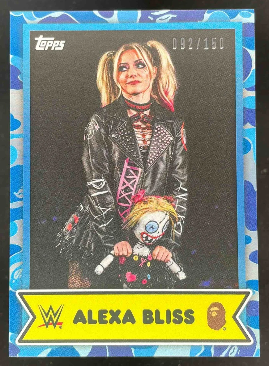 2025 Topps WWE x Bape Blue Camo #32 Alexa Bliss /150
