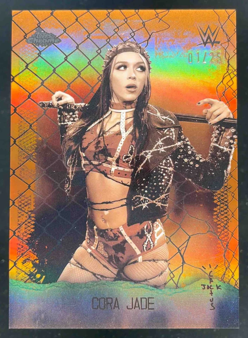 2025 Topps Chrome WWE x Cactus Jack Astroknights Orange #AOK-43 Cora Jade /25