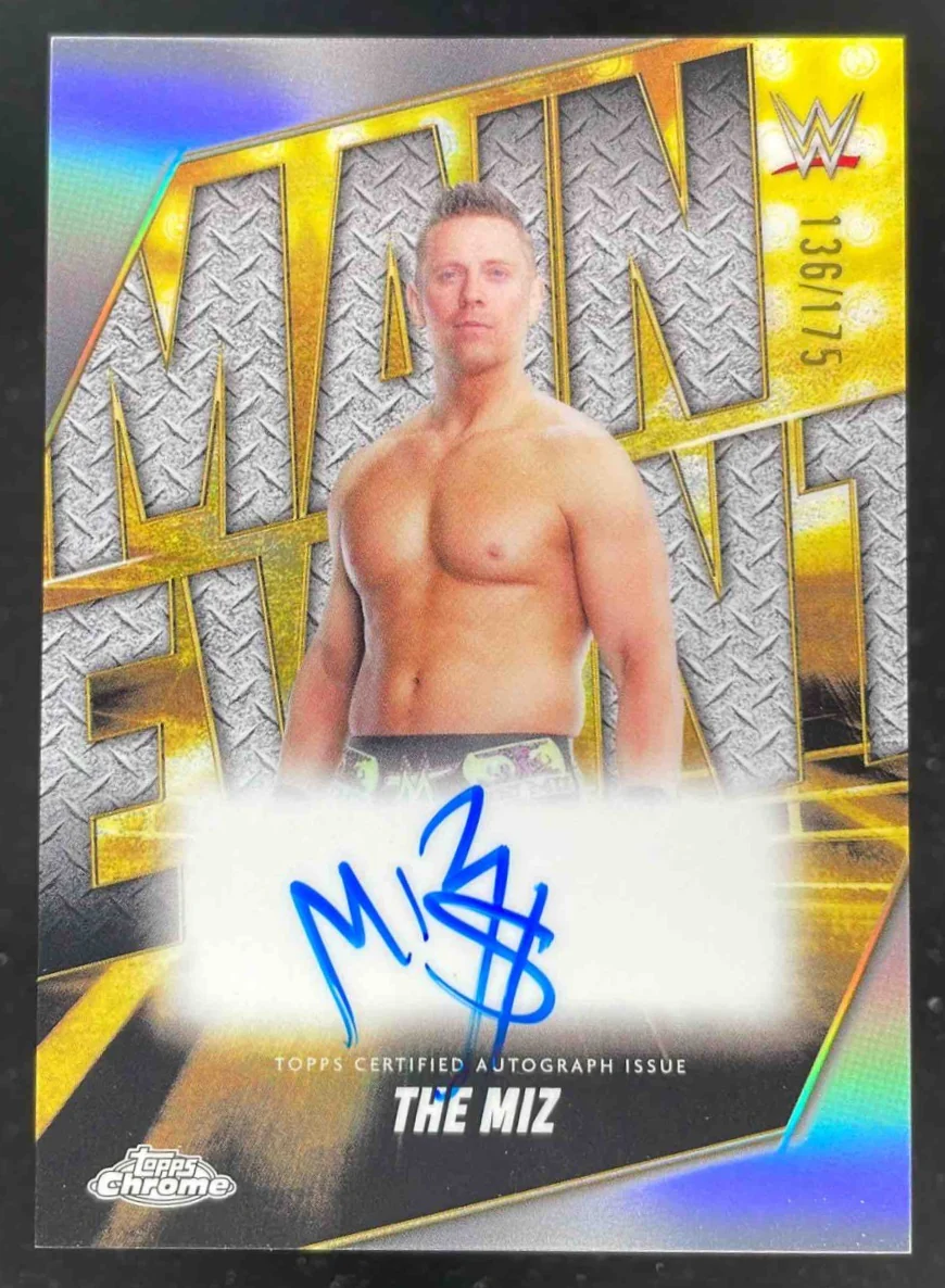 2025 Topps Chrome WWE Main Event Refractors #MEA-MIZ The Miz Auto /175
