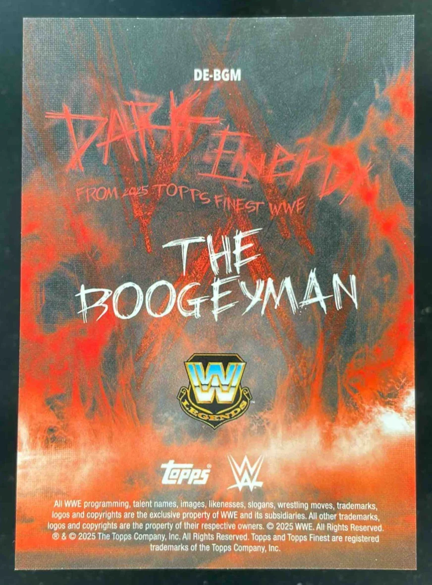 2025 Topps Finest WWE Dark Energy #DE-BGM The Boogeyman - Image 2