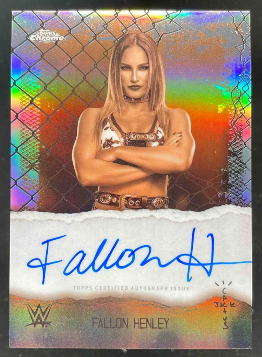2025 Topps Chrome WWE x Cactus Jack Astroknights #AKA-FHY Fallon Henley Auto