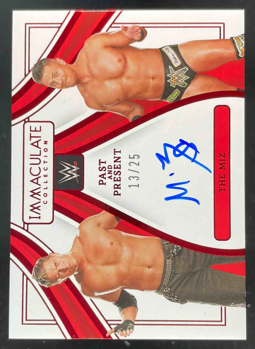 2023 Panini Immaculate Collection Past and Present Red #PP-MIZ The Miz Auto /25