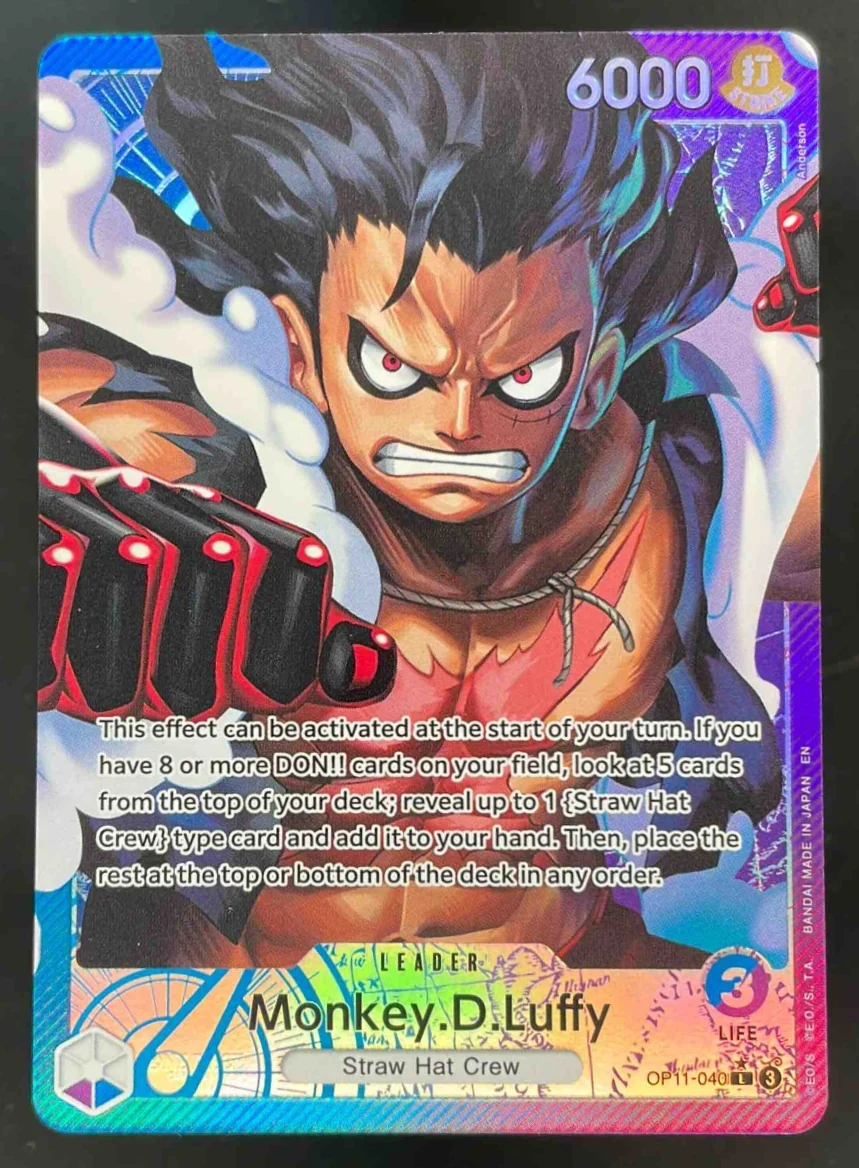 Monkey.D.Luffy 040 Alternate Art - A Fist of Divine Speed OP11 One Piece