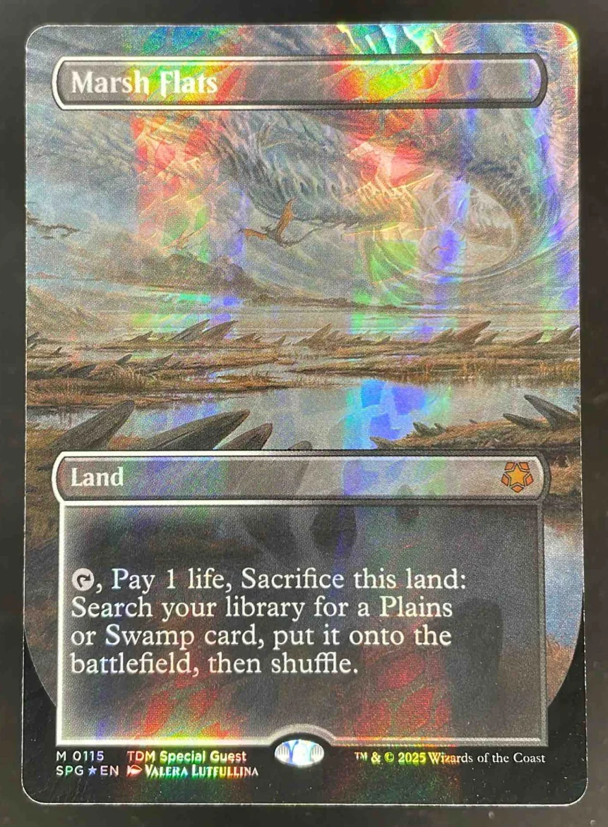 Marsh Flats Borderless Dragonscale Foil - Special Guests SPG Magic The Gathering