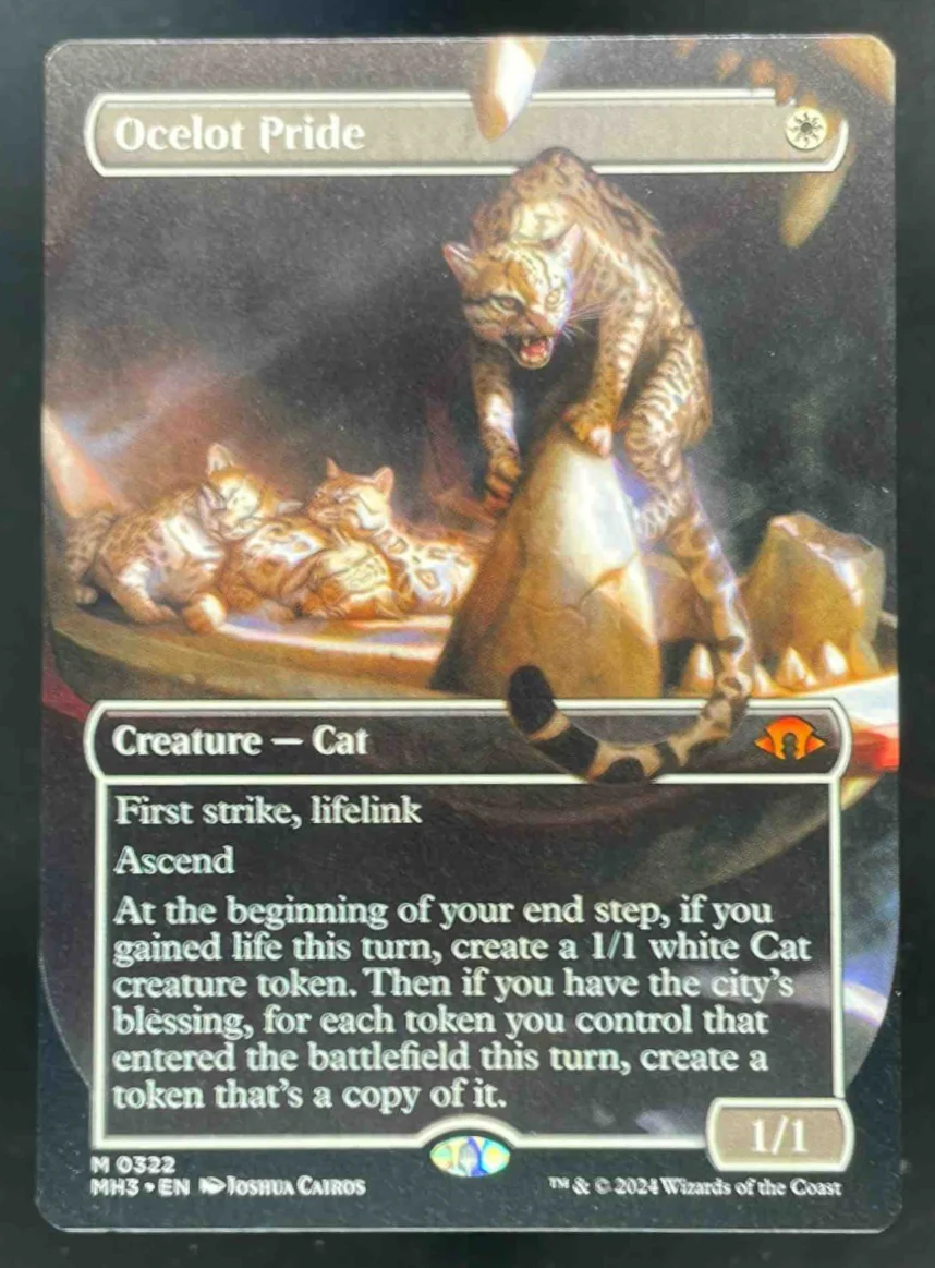Ocelot Pride Borderless - Modern Horizons 3 MH3 Magic The Gathering