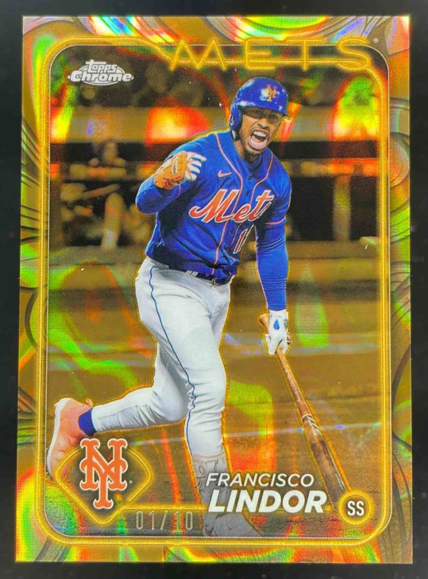 2024 Topps Gilded Collection Gold Lava Refractor #131 Francisco Lindor /10