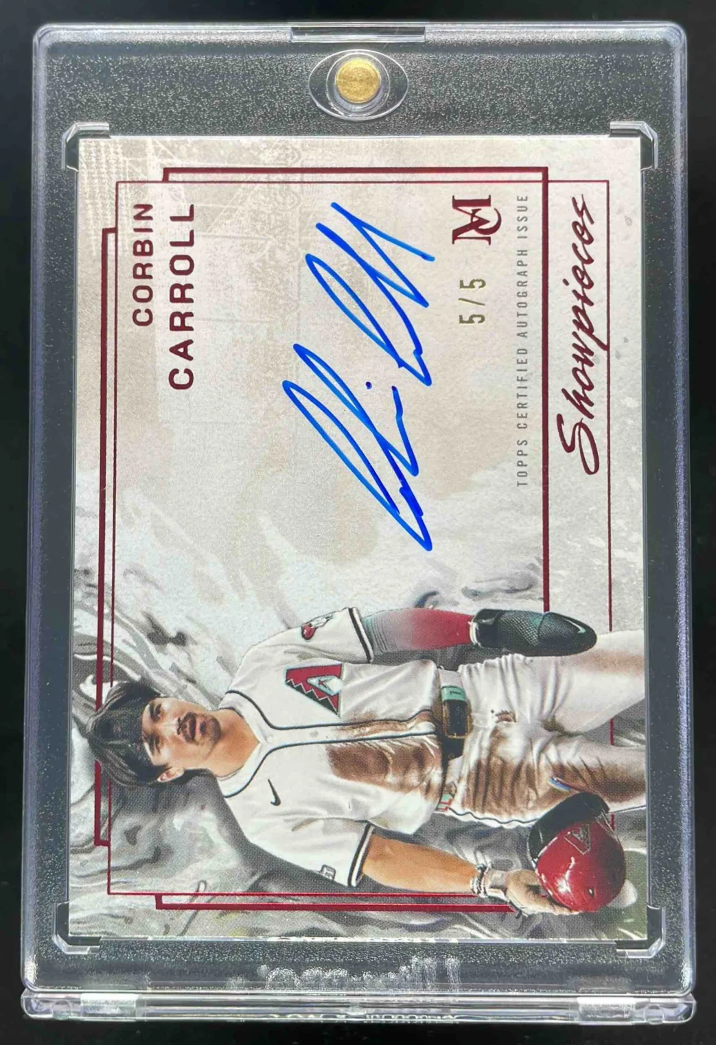 2025 Topps Museum Collection Showpieces Ruby #SA-CC Corbin Carroll Auto /5