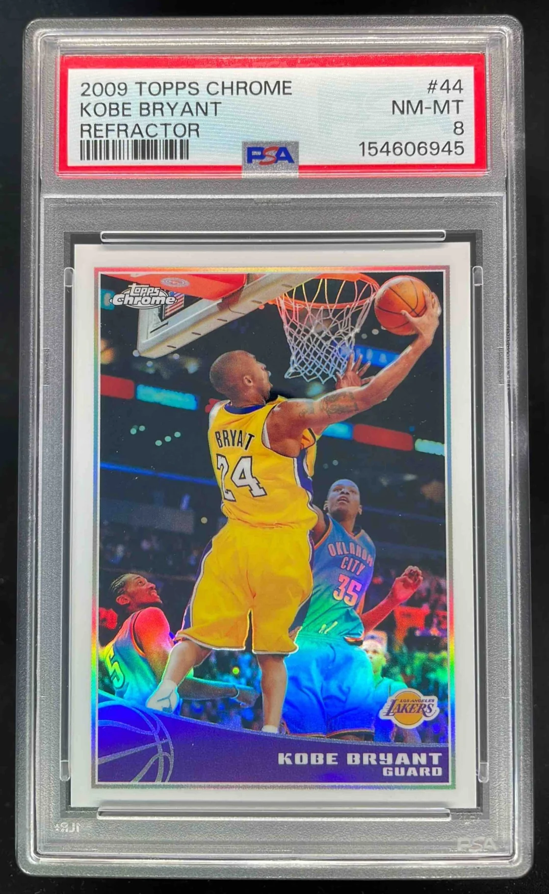2009-10 Topps Chrome Refractor #44 Kobe Bryant /500 PSA 8