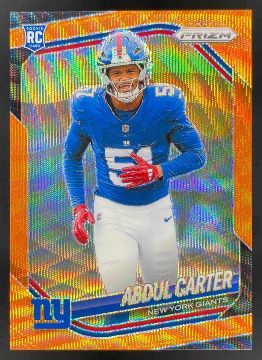 2025 Panini Prizm Orange Wave Prizm #394 Abdul Carter RC /65