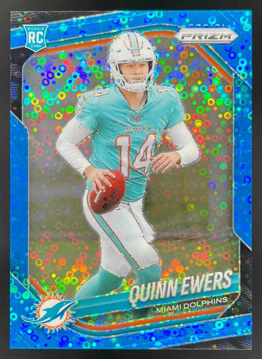 2025 Panini Prizm No Huddle Blue Prizm #307 Quinn Ewers RC /125