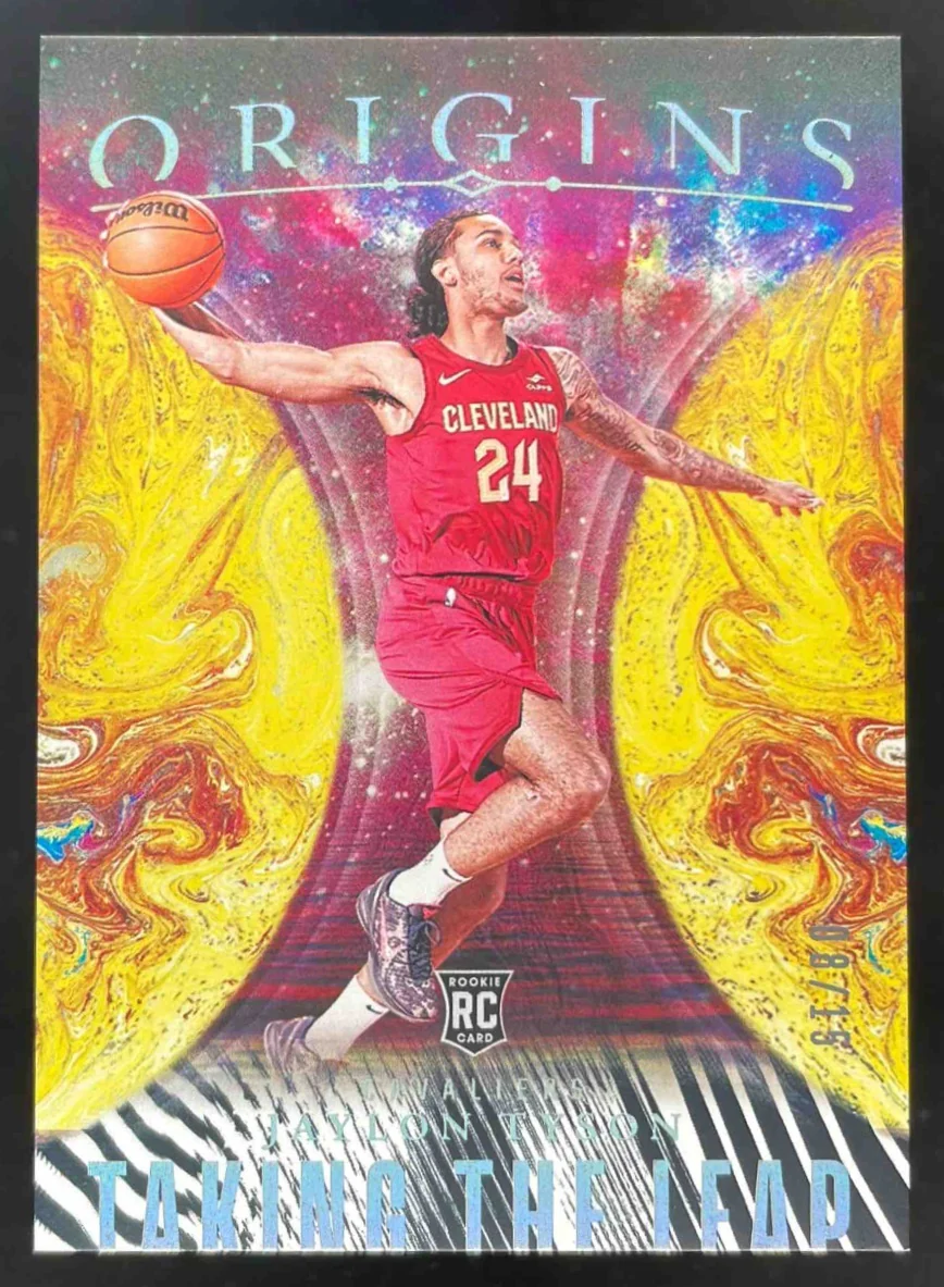 2024-25 Panini Origins Taking the Leap Black and White #4 Jaylon Tyson RC /15
