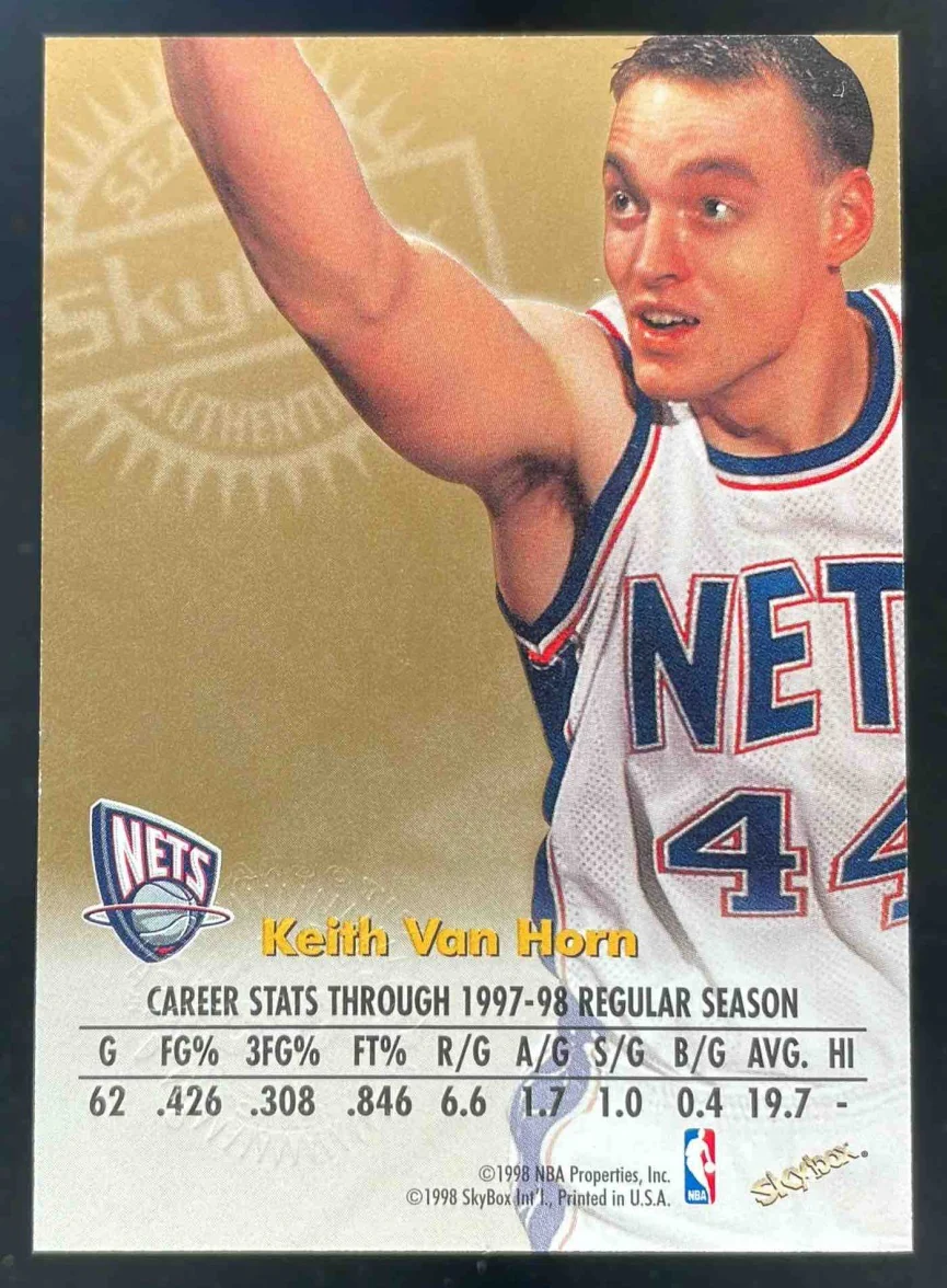 1998-99 Skybox x Premium Autographics #NNO Keith Van Horn Autograph Auto - Image 2