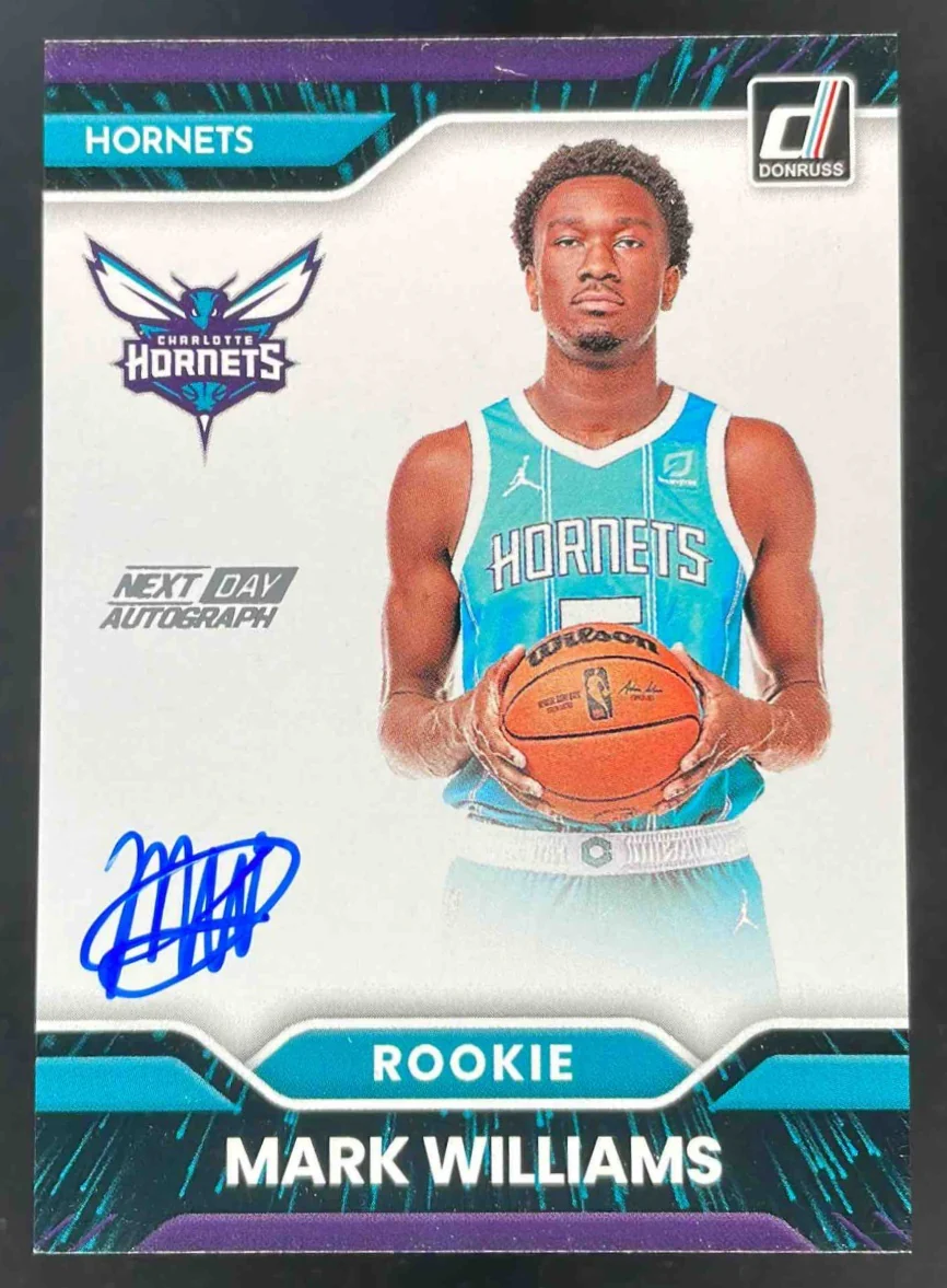 2022-23 Panini Donruss Next Day Autographs #ND-MWH Mark Williams RC Auto