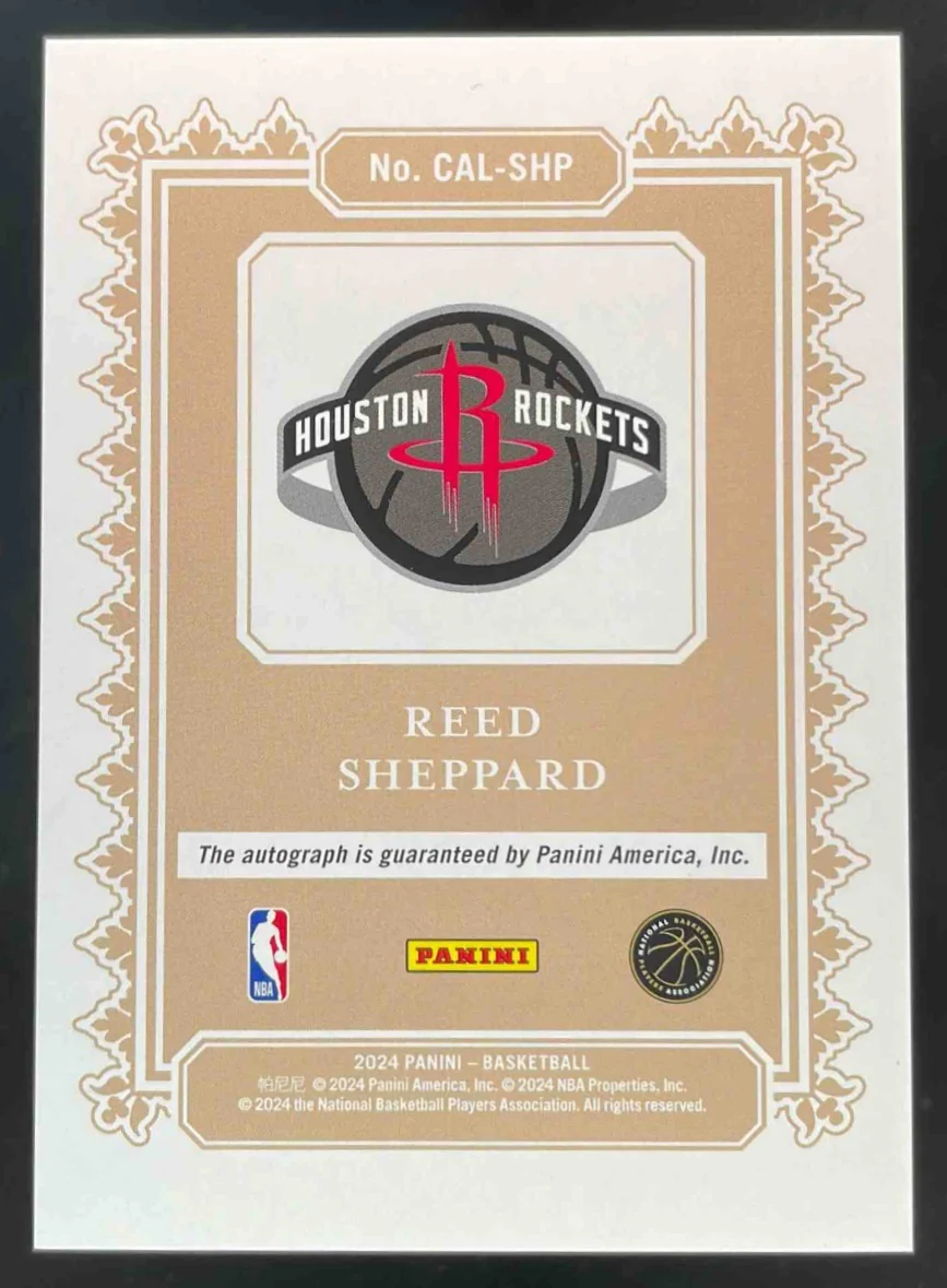 2024-25 Panini Obsidian Calligraphy Signatures #CAL-SHP Reed Sheppard RC Auto - Image 2