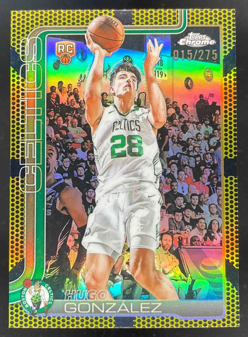 2025-26 Topps Chrome Yellow Basketball Refractor #278 Hugo Gonzalez RC /275
