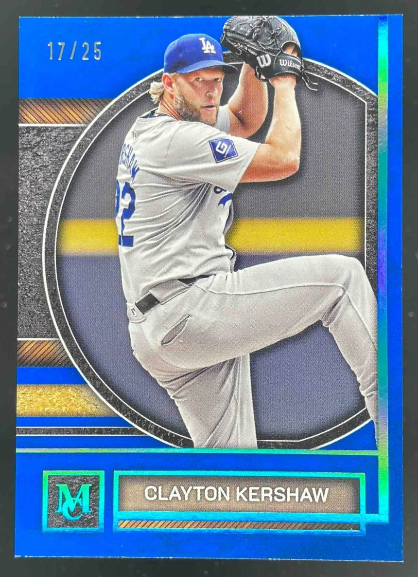 2025 Topps Museum Collection Blue Topaz #59 Clayton Kershaw /25