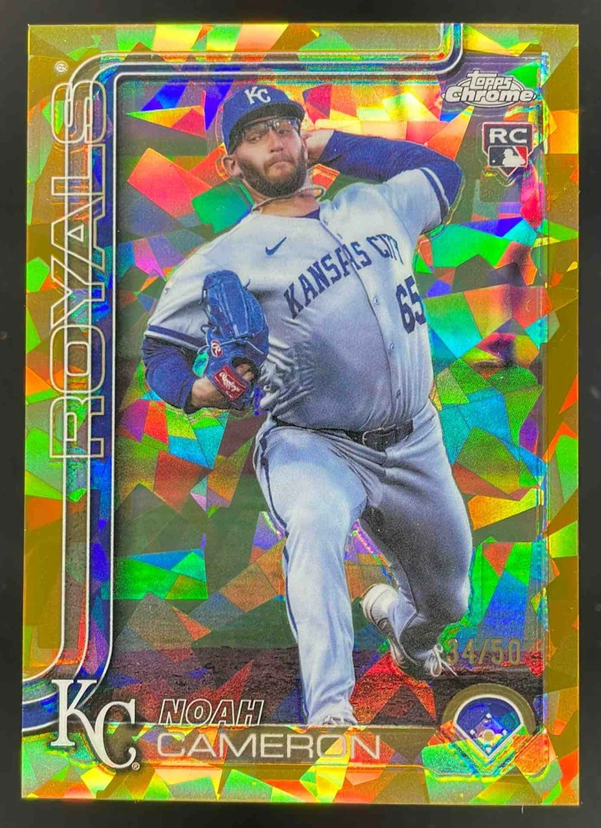 2025 Topps Chrome Update Sapphire Gold Refractor #USC69 Noah Cameron RC /50