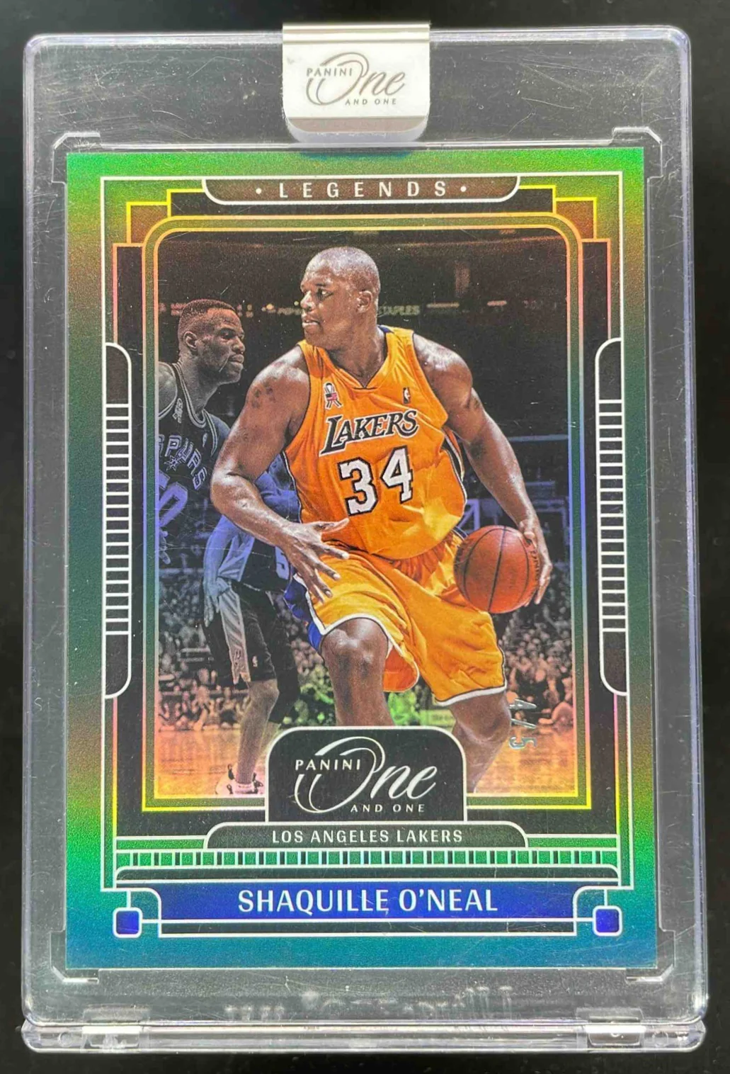 2024-25 Panini One and One Legends Green #151 Shaquille O'Neal /5