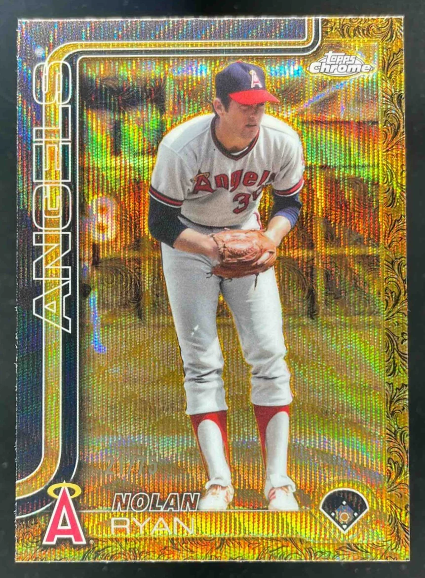 2025 Topps Gilded Collection Chrome Gold Wave Refractor #26 Nolan Ryan /75