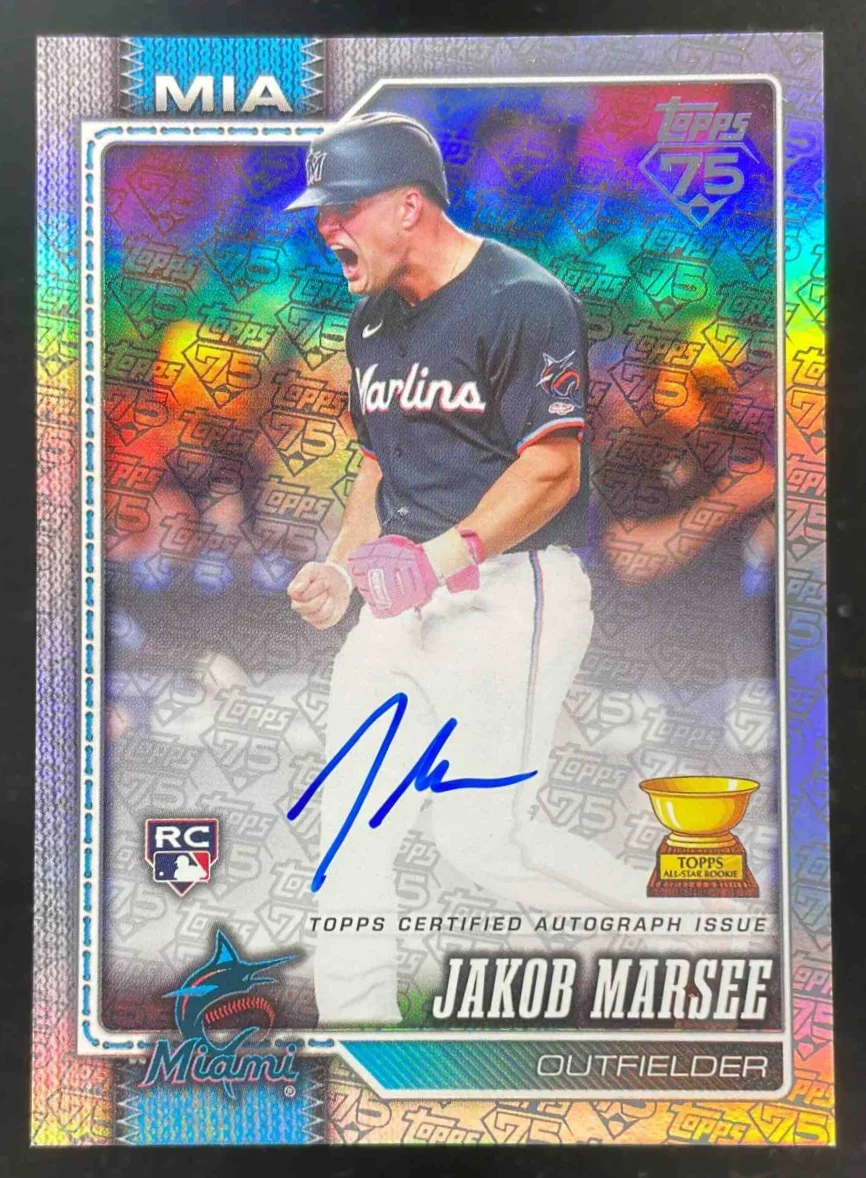 2026 Topps Real One Autograph 75th Anniversary #37 Jakob Marsee RC Auto /75