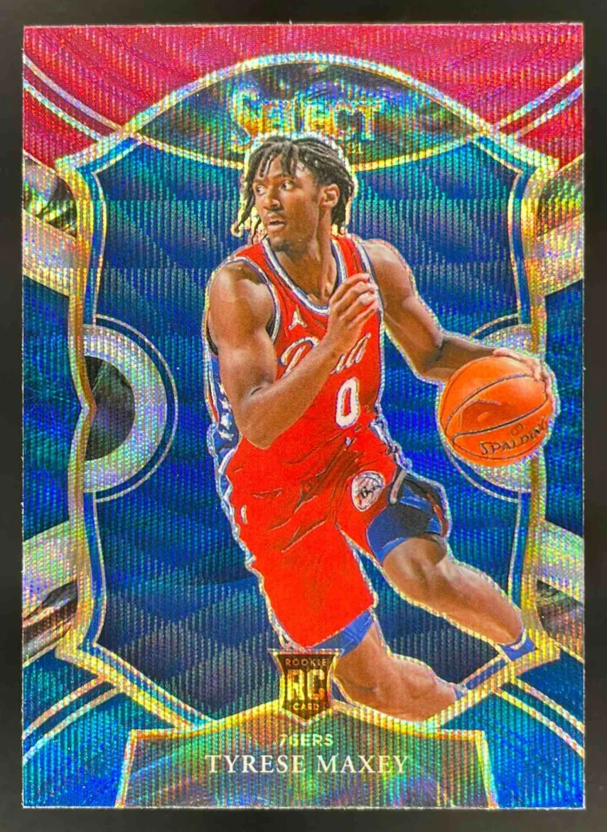 2020-21 Panini Select Tri Color Prizms #81 Tyrese Maxey RC Concourse