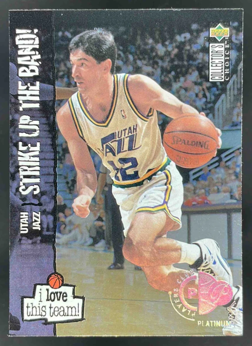 1995-96 Upper Deck Collector's Choice Platinum Player's Club #392 John Stockton