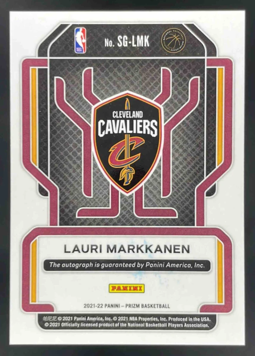 2021-22 Panini Prizm Signatures #SG-LMK Lauri Markkanen Auto - Image 2