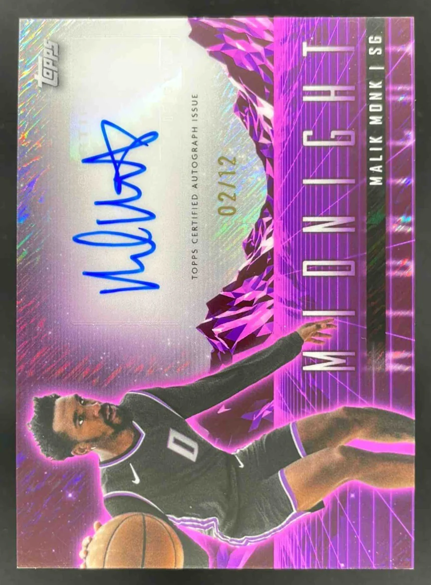 2023-24 Topps Midnight Horizon Signatures Midnight #HS-MM Malik Monk Auto /12