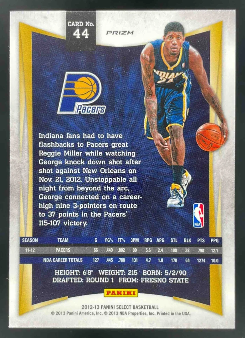 2012-13 Panini Select Silver Prizms #44 Paul George - Image 2