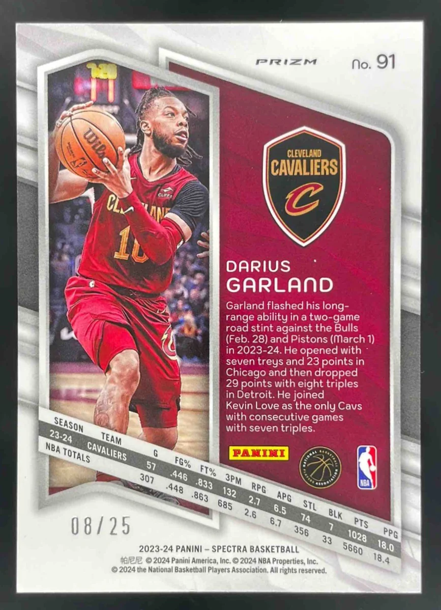 2023-24 Panini Spectra Meta #91 Darius Garland /25 - Image 2