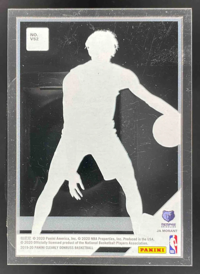 2019-20 Panini Clearly Donruss Rated Rookie Variation #V52 Ja Morant RC - Image 2