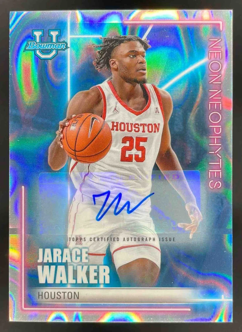 2022-23 Bowman University Best Neon Neophytes Lava #NN-13 Jarace Walker Auto /50