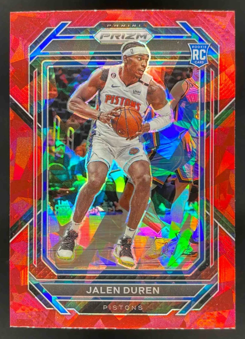 2022-23 Panini Prizm Prizms Red Ice #239 Jalen Duren RC