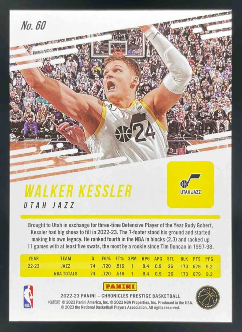 2022 Panini Chronicles Prestige Lucky Envelopes #60 Walker Kessler /8 - Image 2