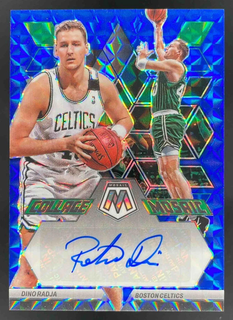 2022-23 Panini Mosaic Collage Mosaic Blue #CM-RAD Dino Radja Autograph Auto /49