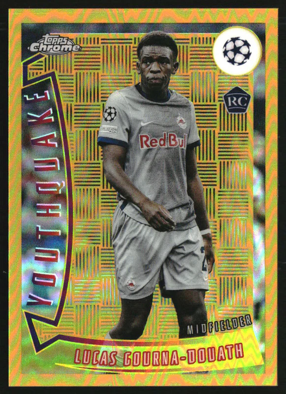 2022 Topps Chrome UEFA Club Youthquake Gold  Lucas Gourna-Douath RC /50