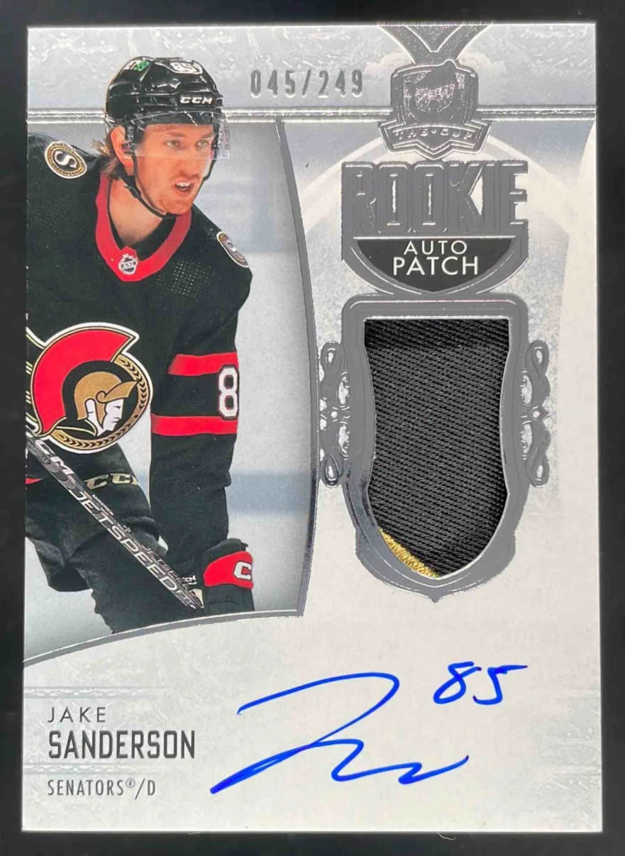 2022-23 Upper Deck The Cup #121 Jake Sanderson Rookie Patch Auto RC Auto /249