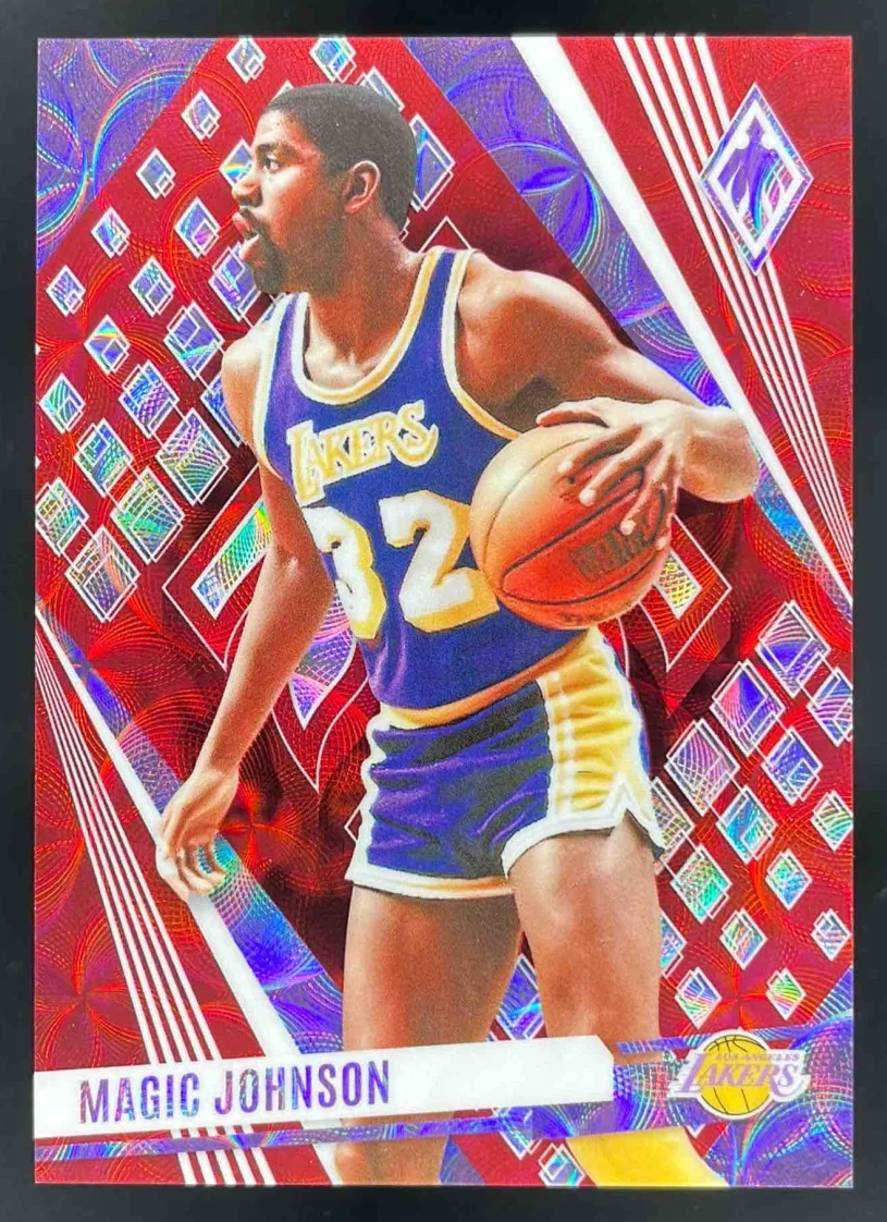 2023-24 Panini Phoenix International Red #80 Magic Johnson /75