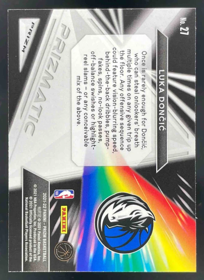 2021-22 Panini Prizm Prizmatic Prizms Hyper #27 Luka Doncic - Image 2