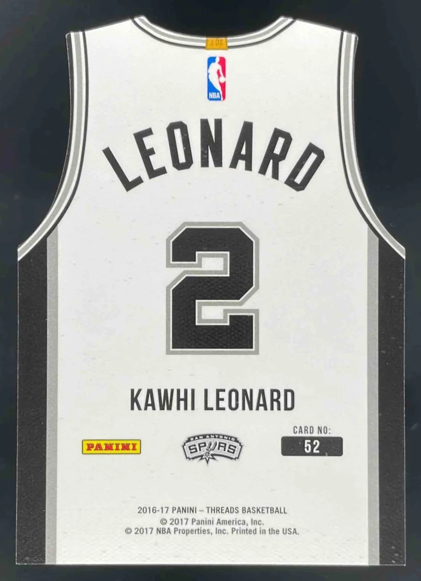2016-17 Panini Threads Team Threads Die Cuts #52 Kawhi Leonard - Image 2