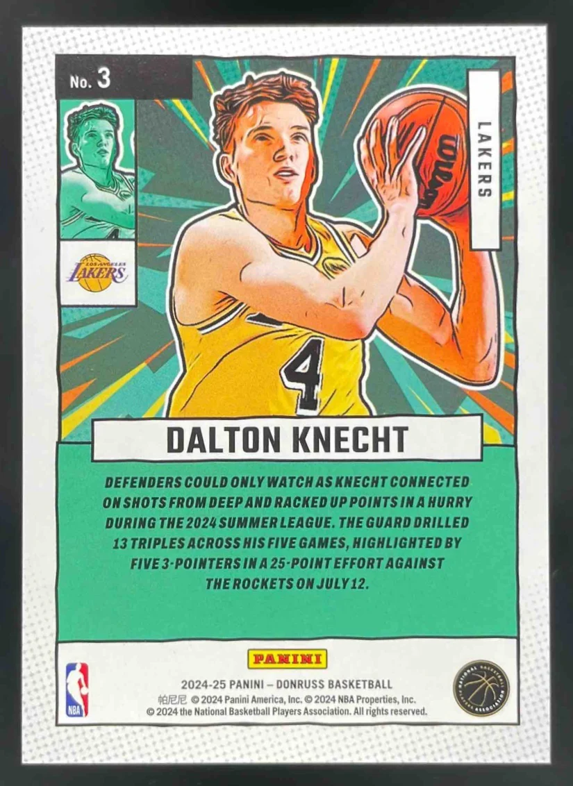 2024-25 Donruss Net Marvels International Red Fireworks #3 Dalton Knecht RC /55 - Image 2