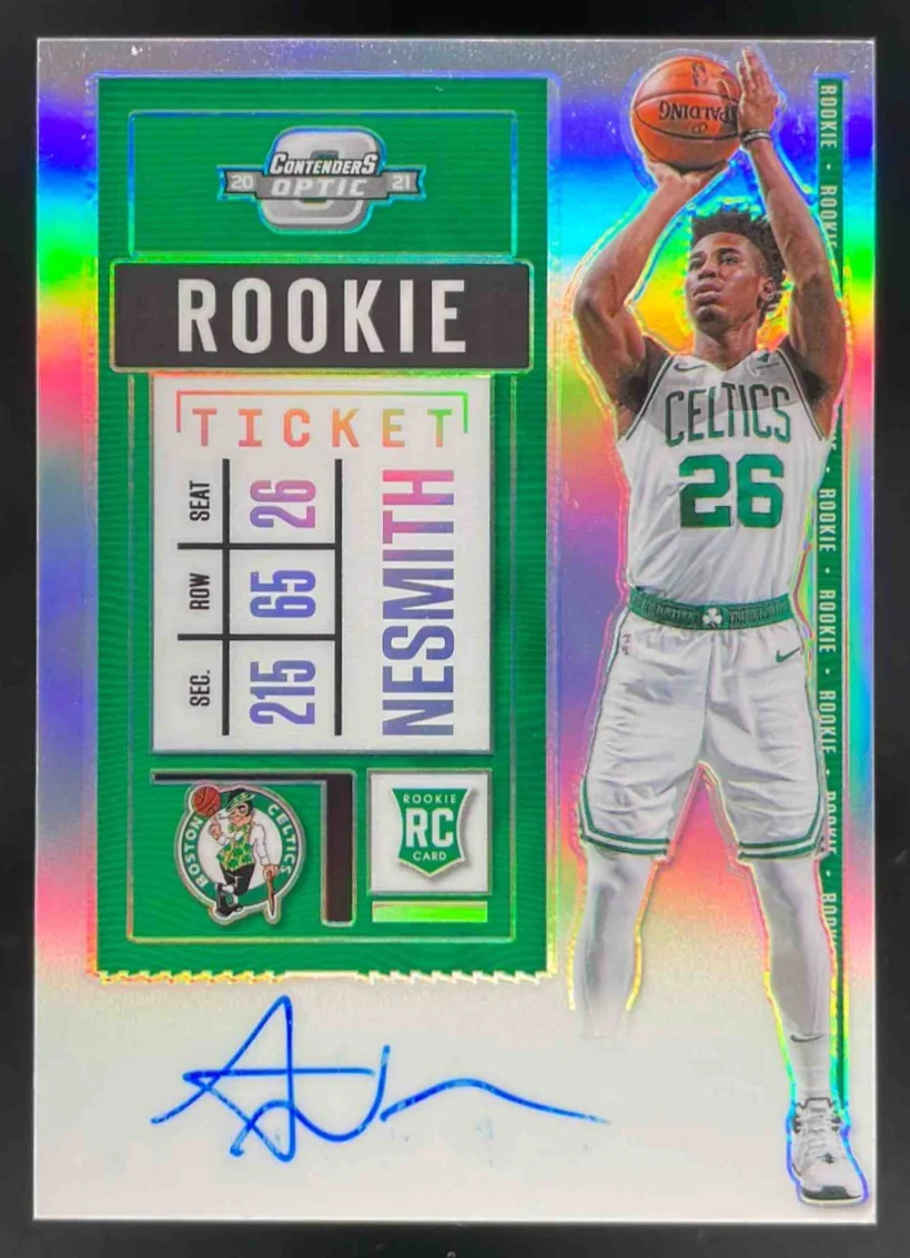 2020 Panini Contenders Optic #119b Aaron Nesmith RC Rookie Ticket Auto VAR Auto