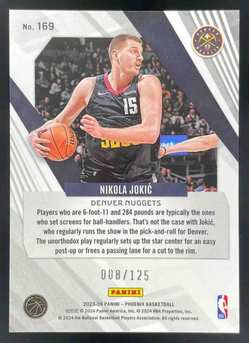 2023-24 Panini Phoenix Seismic #169 Nikola Jokic /125 - Image 2