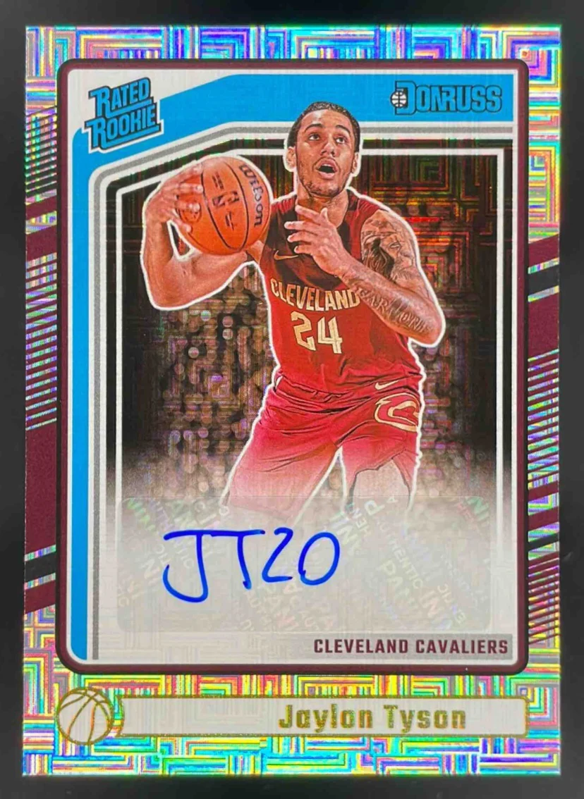 2024-25 Panini Donruss Rated Rookies Choice #262 Jaylon Tyson Rated Rookie Auto