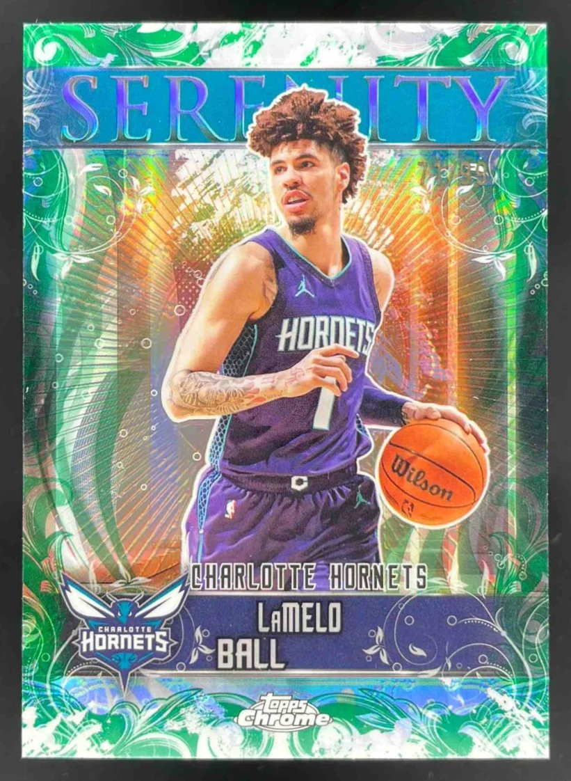 2025-26 Topps Chrome Serenity Green Refractor #SY-8 LaMelo Ball /99