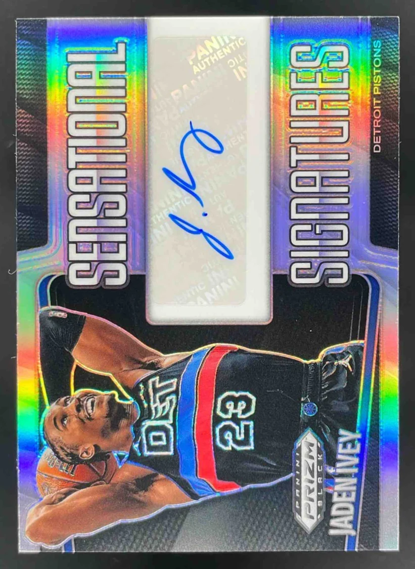 2024-25 Panini Prizm Black Sensational Silver Prizms #SS-IVY Jaden Ivey Auto