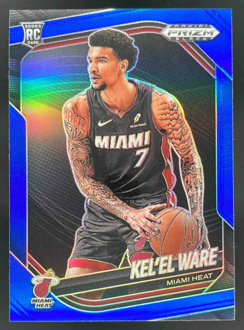 2024-25 Panini Prizm Black Blue Prizms #156 Kel'el Ware RC /199